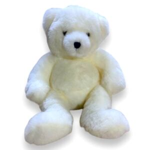 Vintage White Plush Jointed Dakin Teddy Bear
